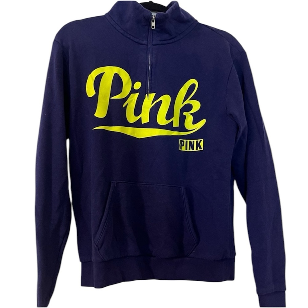 VS PINK half-zip pullover